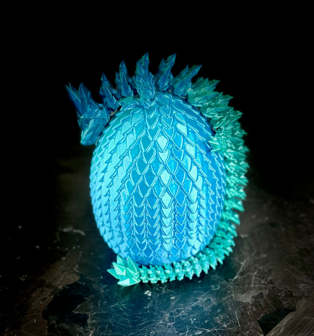 Aquamarine Dragon with Egg